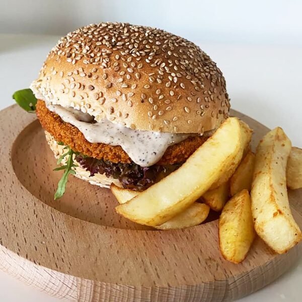 Vegan Double Kroket Burger with Fries - Image 2