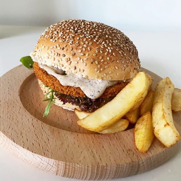 Vegan Double Kroket Burger with Fries - Image 3