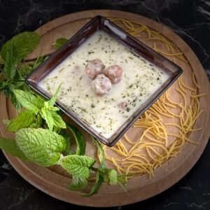 Yogurt Soup with Meatballs