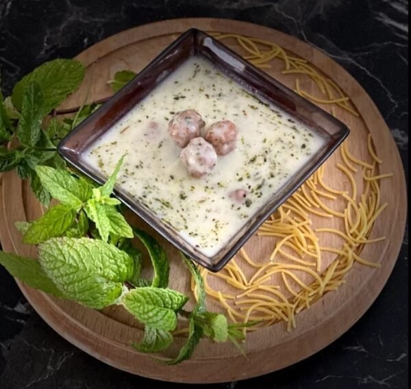 Yogurt Soup with Meatballs